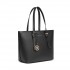 LT2054 - Miss Lulu Minimalist Tote Handbag Structured - Black