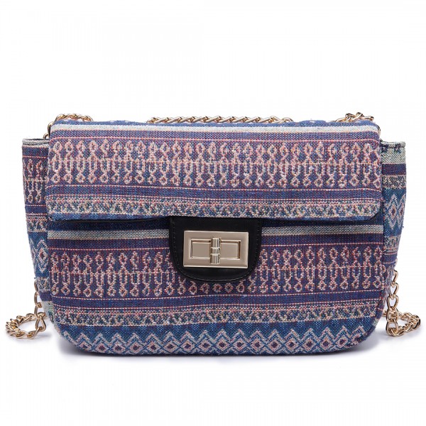 LT6610 - Miss Lulu Canvas Boho Print Shoulder Cross Body Bag