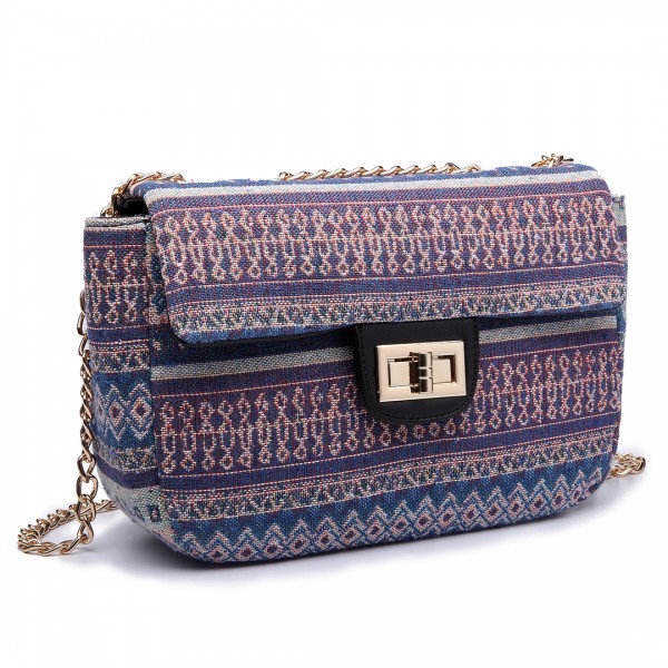LT6610 - Miss Lulu Canvas Boho Print Shoulder Cross Body Bag