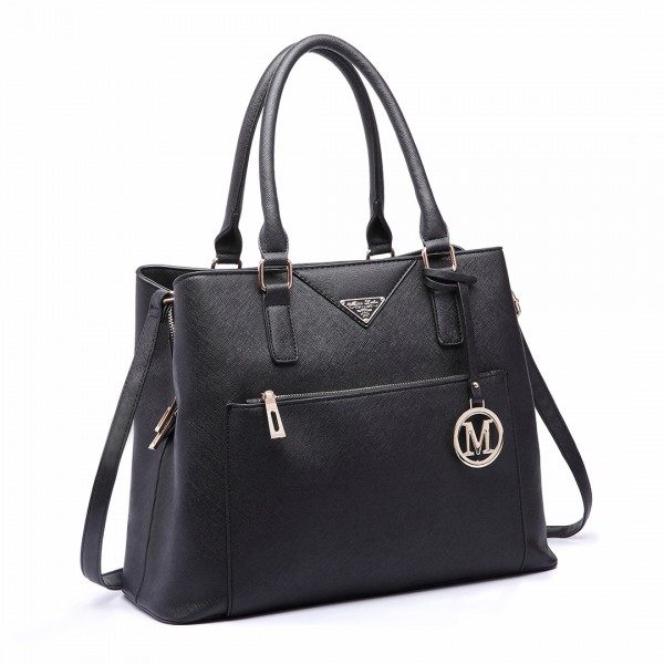 LT6611-MISS LULU PU-Leder MultifunktionsTaschentaschenhandtasche schwarz LT6611-MISS LULU PU-Leder MultifunktionsTaschentaschenhandtasche schwarz
