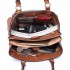 LT6611-MISS LULU PU-Leder Multi-Tasche Taschentasche Handtasche braun