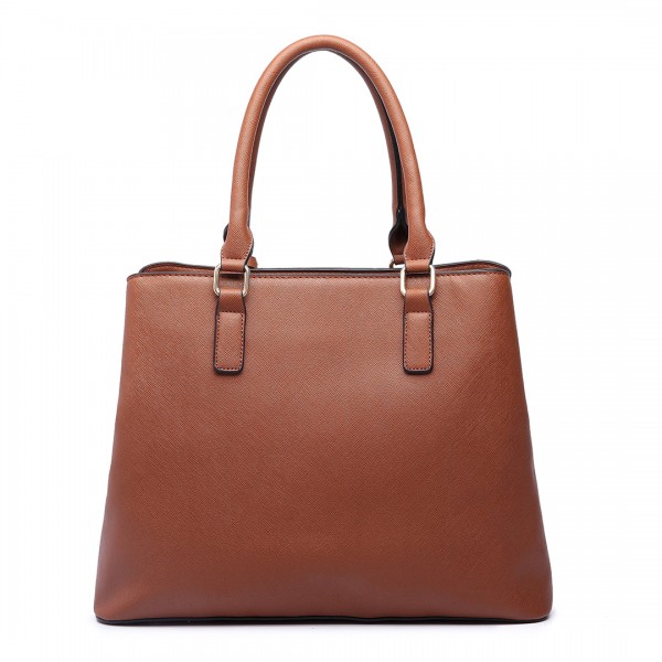 LT6611-MISS LULU PU-Leder Multi-Tasche Taschentasche Handtasche braun