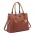 LT6611-MISS LULU PU-Leder Multi-Tasche Taschentasche Handtasche braun