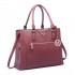 LT6611 - Miss Lulu Front Pocket Multi Compartment Briefcase Shoulder Bag Red