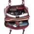 LT6611 - Miss Lulu Front Pocket Multi Compartment Briefcase Shoulder Bag Red