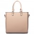 LT6621 - Miss Lulu Leather Look Four Panel Snakeskin Shoulder Handbag Brown