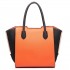 LT6625 - Miss Lulu Ladies Large Tote Bag Faux Leather Orange