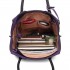 LT6625 - Miss Lulu Ladies Large Tote Bag Faux Leather Purple