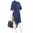 LT6627 - Miss Lulu Faux Leather Large Winged Tote Bag Handbag Black/Beige