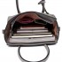 LT6627 - Miss Lulu Faux Leather Large Winged Tote Bag Handbag Grey