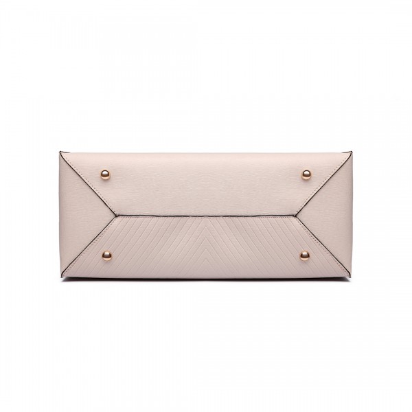 LT6636-Frauen PU-lederner Beutel-quadratische Schulter-Handtasche beige