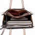 LT6636 - Miss Lulu Embossed Pattern Leather Look Shoulder Bag Beige