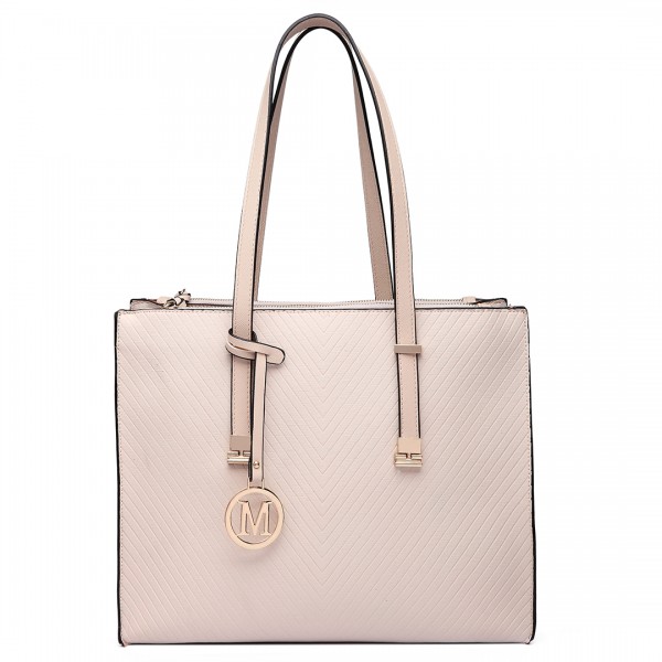LT6636-Frauen PU-lederner Beutel-quadratische Schulter-Handtasche beige