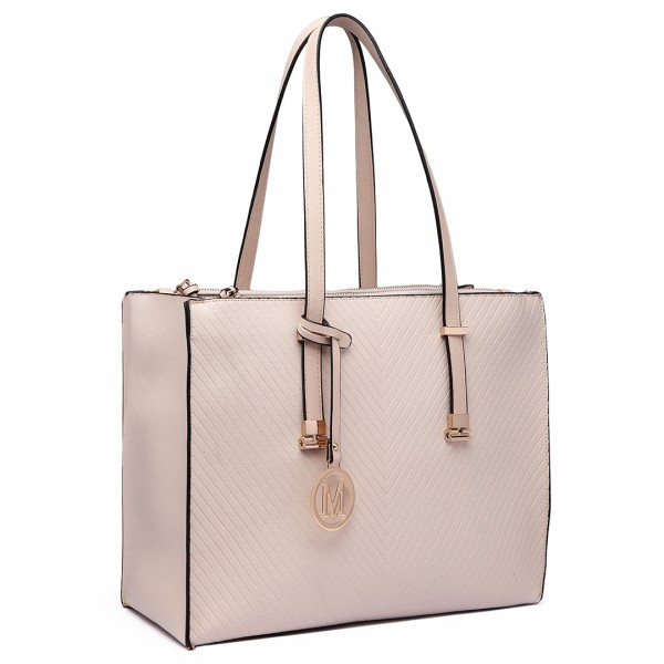 LT6636-Frauen PU-lederner Beutel-quadratische Schulter-Handtasche beige