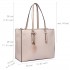 LT6636-Frauen PU-lederner Beutel-quadratische Schulter-Handtasche beige