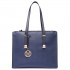 LT6636-Frauen PU-lederner Beutel-quadratische Schulter-Handtaschenmarine