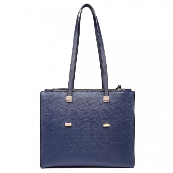 LT6636-Frauen PU-lederner Beutel-quadratische Schulter-Handtaschenmarine