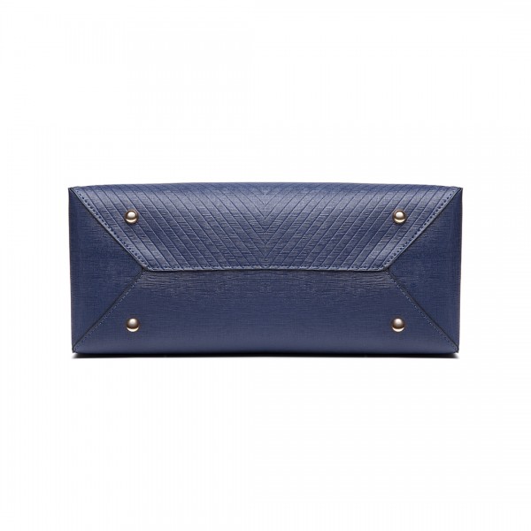 LT6636-Frauen PU-lederner Beutel-quadratische Schulter-Handtaschenmarine