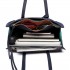 LT6636-Frauen PU-lederner Beutel-quadratische Schulter-Handtaschenmarine