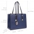 LT6636-Frauen PU-lederner Beutel-quadratische Schulter-Handtaschenmarine