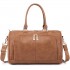 LT6638 - Miss Lulu Leather Look Maternity Changing Shoulder Bag Brown