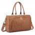 LT6638 - Miss Lulu Leather Look Maternity Changing Shoulder Bag Brown
