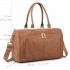LT6638 - Miss Lulu Leather Look Maternity Changing Shoulder Bag Brown