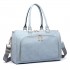LT6638 - Miss Lulu Leather Look Maternity Changing Shoulder Bag Light Blue