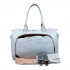 LT6638 - Miss Lulu Leather Look Maternity Changing Shoulder Bag Light Blue