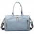 LT6638 - Miss Lulu Leather Look Maternity Changing Shoulder Bag Light Blue