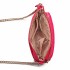 LT6855 - Miss Lulu 'Chic' Chain Shoulder Bag - Plum 