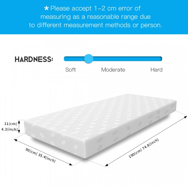MTS003 - Good Nite Luxury Triple-Layer Memory Foam Mattress – Body Contouring Support & Enhanced Breathability - 90×190×11cm