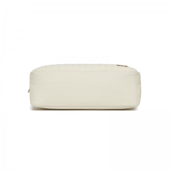 BCM2517 - Miss Lulu Stylish and Spacious Maternity Diaper Bag with Insulated Baby Bottle Pockets,Wet-Dry Separation,Stroller Strap - Beige