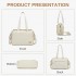 BCM2517 - Miss Lulu Stylish and Spacious Maternity Diaper Bag with Insulated Baby Bottle Pockets,Wet-Dry Separation,Stroller Strap - Beige