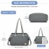 BCM2517 - Miss Lulu Stylish and Spacious Maternity Diaper Bag with Insulated Baby Bottle Pockets,Wet-Dry Separation,Stroller Strap - Grey