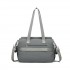 BCM2517 - Miss Lulu Stylish and Spacious Maternity Diaper Bag with Insulated Baby Bottle Pockets,Wet-Dry Separation,Stroller Strap - Grey