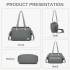 BCM2517 - Miss Lulu Stylish and Spacious Maternity Diaper Bag with Insulated Baby Bottle Pockets,Wet-Dry Separation,Stroller Strap - Grey