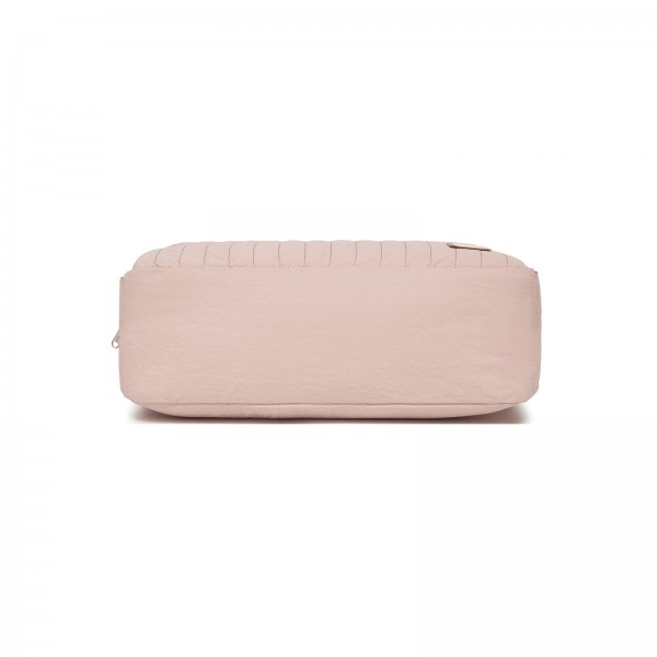 BCM2517 - Miss Lulu Stylish and Spacious Maternity Diaper Bag with Insulated Baby Bottle Pockets,Wet-Dry Separation,Stroller Strap - Pink