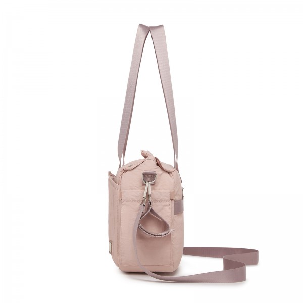 BCM2517 - Miss Lulu Stylish and Spacious Maternity Diaper Bag with Insulated Baby Bottle Pockets,Wet-Dry Separation,Stroller Strap - Pink