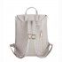 BPM2427 - Miss Lulu Stylish Faux Leather Backpack Secure Daypack with Magnetic Snap Closure Fashionable PU Leather Travel Bag - Light Grey