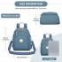 BPM2451 - Miss Lulu 3-in-1 Convertible Backpack with Removable Long Strap – Wear as Backpack, Shoulder or Crossbody Bag - Blue
