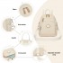 BPM2451 - Miss Lulu 3-in-1 Convertible Backpack with Removable Long Strap – Wear as Backpack, Shoulder or Crossbody Bag - Beige