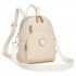 BPM2451 - Miss Lulu 3-in-1 Convertible Backpack with Removable Long Strap – Wear as Backpack, Shoulder or Crossbody Bag - Beige