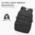 BPM2609 - Miss Lulu Quilted Lightweight Backpack, Fits 15.6 Inch Notebook, Cabin Approved Underseat Carry On Bag - Black
