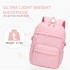 BPM2609 - Miss Lulu Quilted Lightweight Backpack, Fits 15.6 Inch Notebook, Cabin Approved Underseat Carry On Bag - Pink
