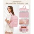 BPM2609 - Miss Lulu Quilted Lightweight Backpack, Fits 15.6 Inch Notebook, Cabin Approved Underseat Carry On Bag - Pink