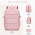 BPM2609 - Miss Lulu Quilted Lightweight Backpack, Fits 15.6 Inch Notebook, Cabin Approved Underseat Carry On Bag - Pink