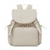BPM2610 - Miss Lulu Lightweight Nylon Drawstring Backpack – Casual Daily Rucksack with 13 Inch Laptop Sleeve for Travel & Commute - Beige