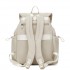 BPM2610 - Miss Lulu Lightweight Nylon Drawstring Backpack – Casual Daily Rucksack with 13 Inch Laptop Sleeve for Travel & Commute - Beige