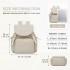BPM2610 - Miss Lulu Lightweight Nylon Drawstring Backpack – Casual Daily Rucksack with 13 Inch Laptop Sleeve for Travel & Commute - Beige